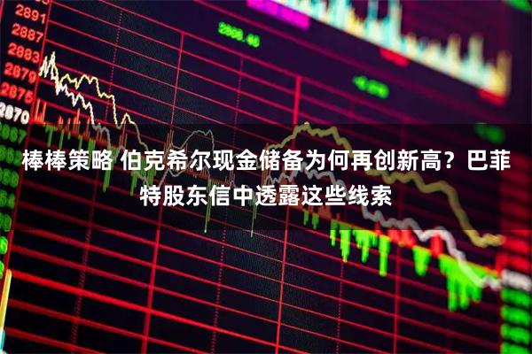 棒棒策略 伯克希尔现金储备为何再创新高？巴菲特股东信中透露这些线索