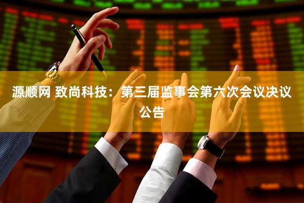源顺网 致尚科技：第三届监事会第六次会议决议公告
