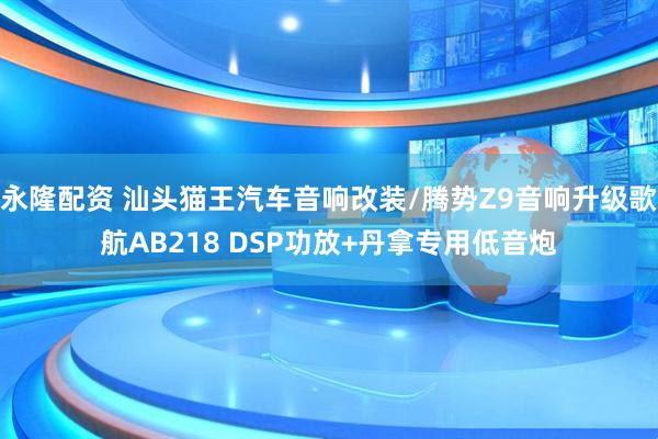 永隆配资 汕头猫王汽车音响改装/腾势Z9音响升级歌航AB218 DSP功放+丹拿专用低音炮